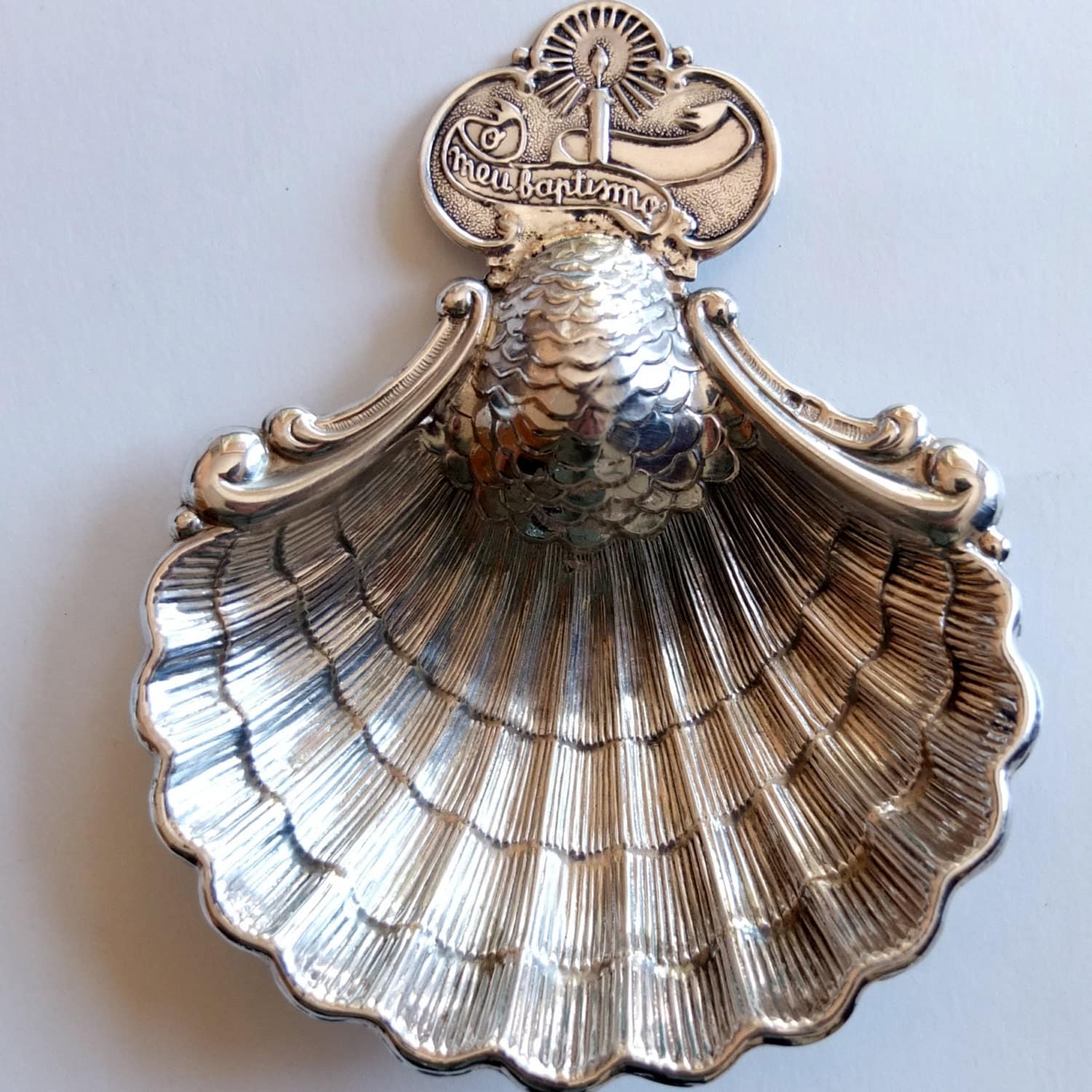 Sterling Silver Baptismal Shell or Christening Shell