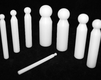 Set Of 8 Solid Nylon Dapping Punch Set Sizes 5mm - 27mm