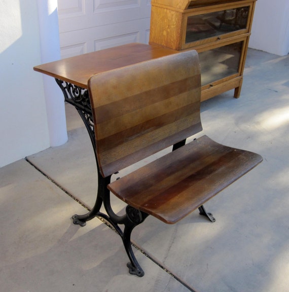 RESERVED for Daryn Coburn / Antique Cast Iron and Wood School