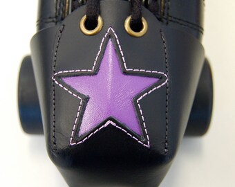 Leather Toe Guards with Purple Star