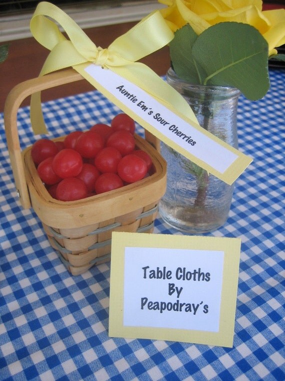 Blue and White Gingham Table RunnerWizard of Oz inspired