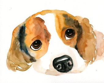 CUSTOM PET PORTRAIT Original watercolor painting 8X10inch