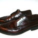 Vintage Wingtip Oxford Shoes, Freeman Free Flex Brand, Dark Brown, Oxblood, Leather, Size 10.5 C, Like New, Band Concert, Prom, Wedding
