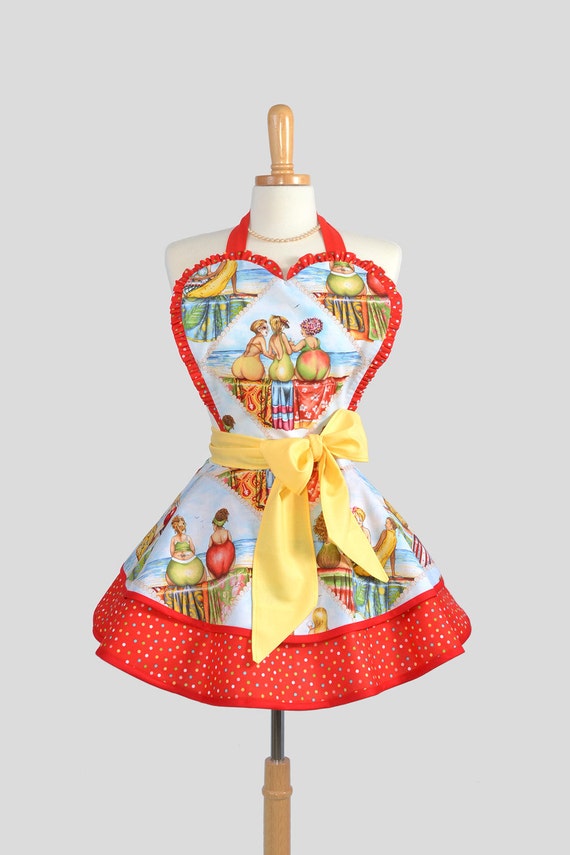 Sexy Retro Pinup Apron Fruity Women In A Cute Feminine And