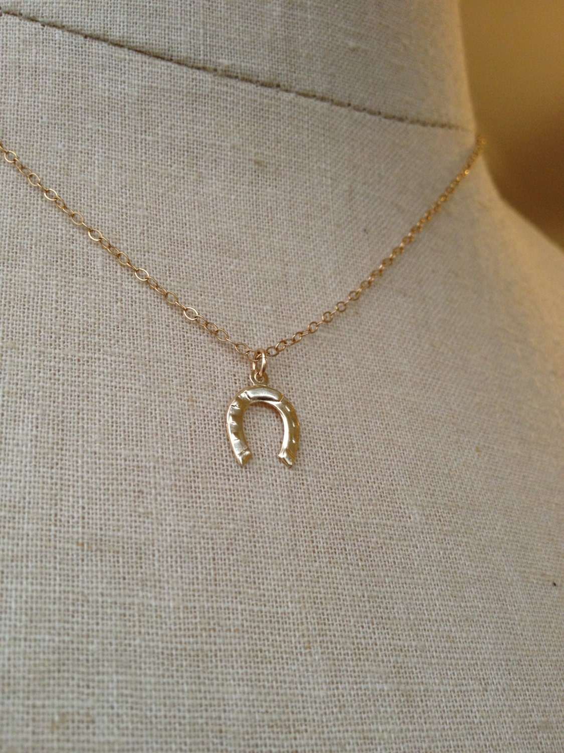 Tiny Horseshoe Gold Horseshoe Necklace Good Luck Charm