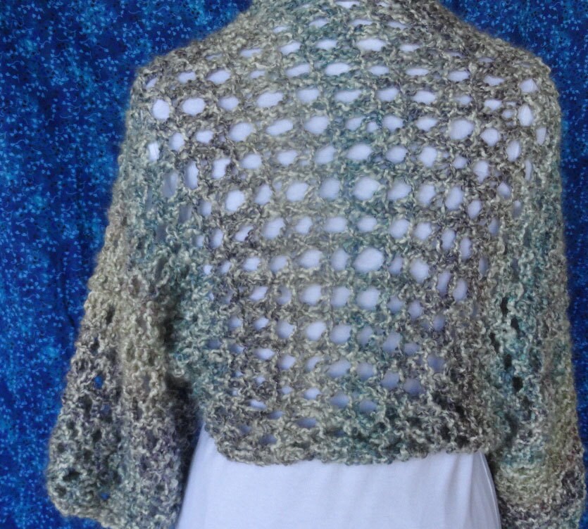 Knitting Pattern Knitted Shrug Design Big Lacy by KimberleesKorner