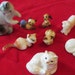 Vintage Lot of Miniature Cats Ceramic, Stone, Bisque Excellent Condition
