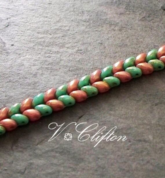 Beading Tutorial pack Easy Straps using Super Duos Step by