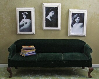 Doll House Wall Hanging - Mysterious Ladies - White Frame - Set of Three