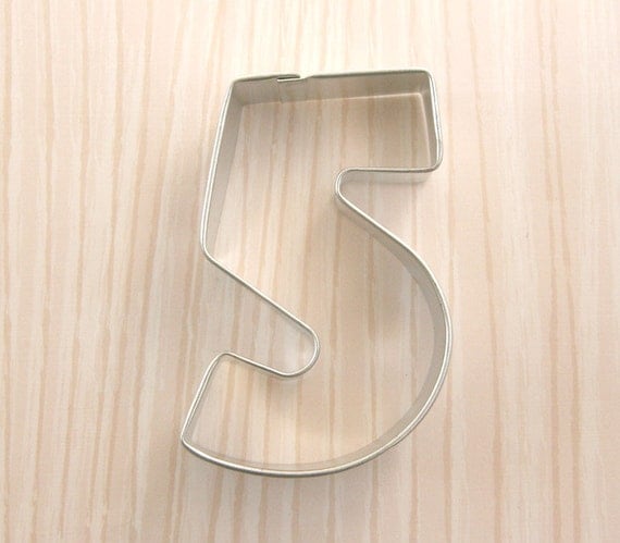 Number 5 Cookie Cutter, Five Cookie Cutter, Number Cookie Cutter Il_570xn