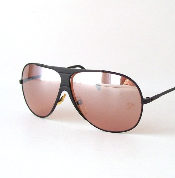 vintage aviator sunglasses rose colored lenses mirror sun