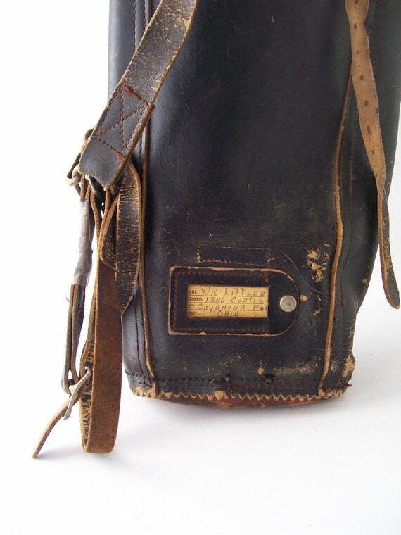 vintage archery leather quiver arrows back bow boy scouts