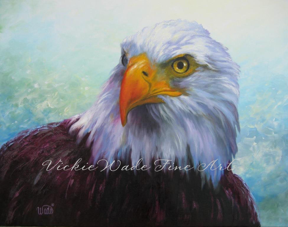 Eagle Original Oil Painting 18X24 bald eagle art eagles wall