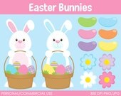 Easter Bunnies Clipart - Digital Clip Art Graphics for Personal or Commercial Use Il_170x135