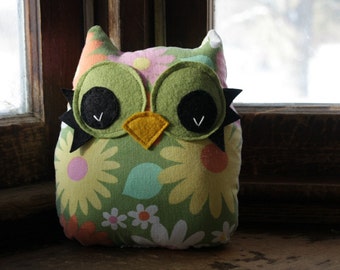 stuffed purple owl