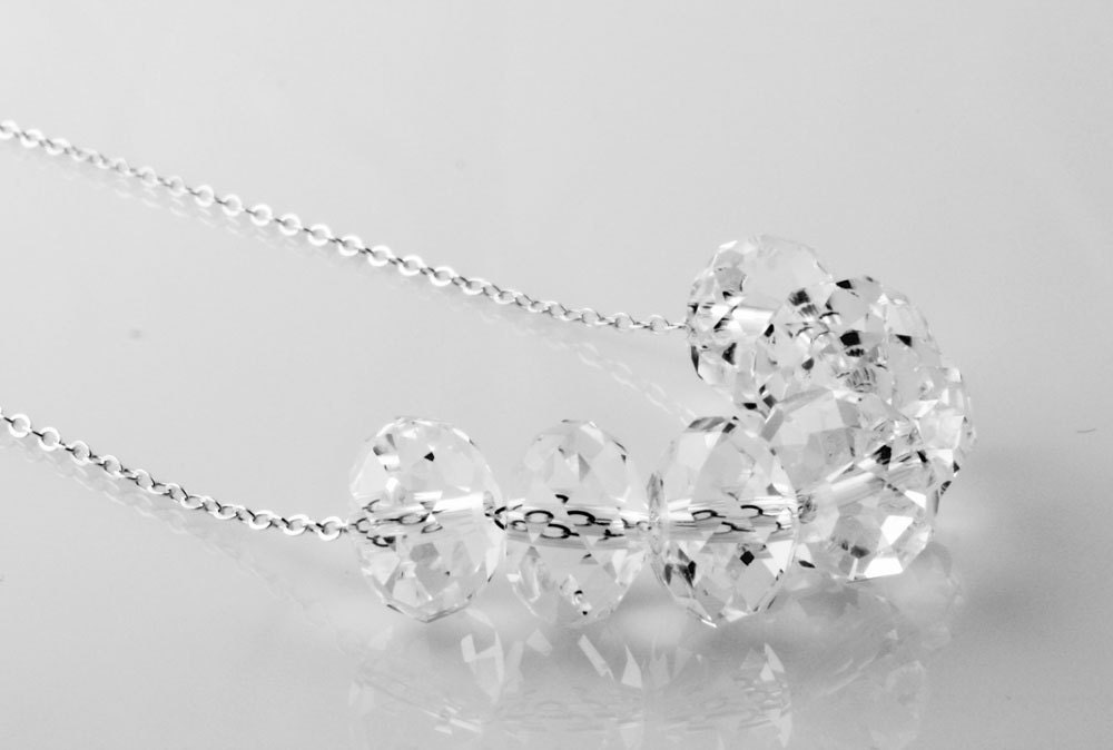 Carrie Bradshaw Necklace Crystal Clear Swarovski Necklace in