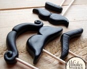 Mustaches on Sticks - Dapper Mix - Set of 5 Il_170x135