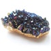 24K Gold Plated Rainbow Titanium Crystal Cluster XXL