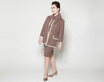 Vintage 1960s Lilli Ann Suit - 3 Piece Knit London - Winter Fashions