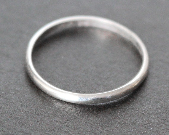 Argentium Sterling Silver Ring Simple Thin by sweetolivejewelry