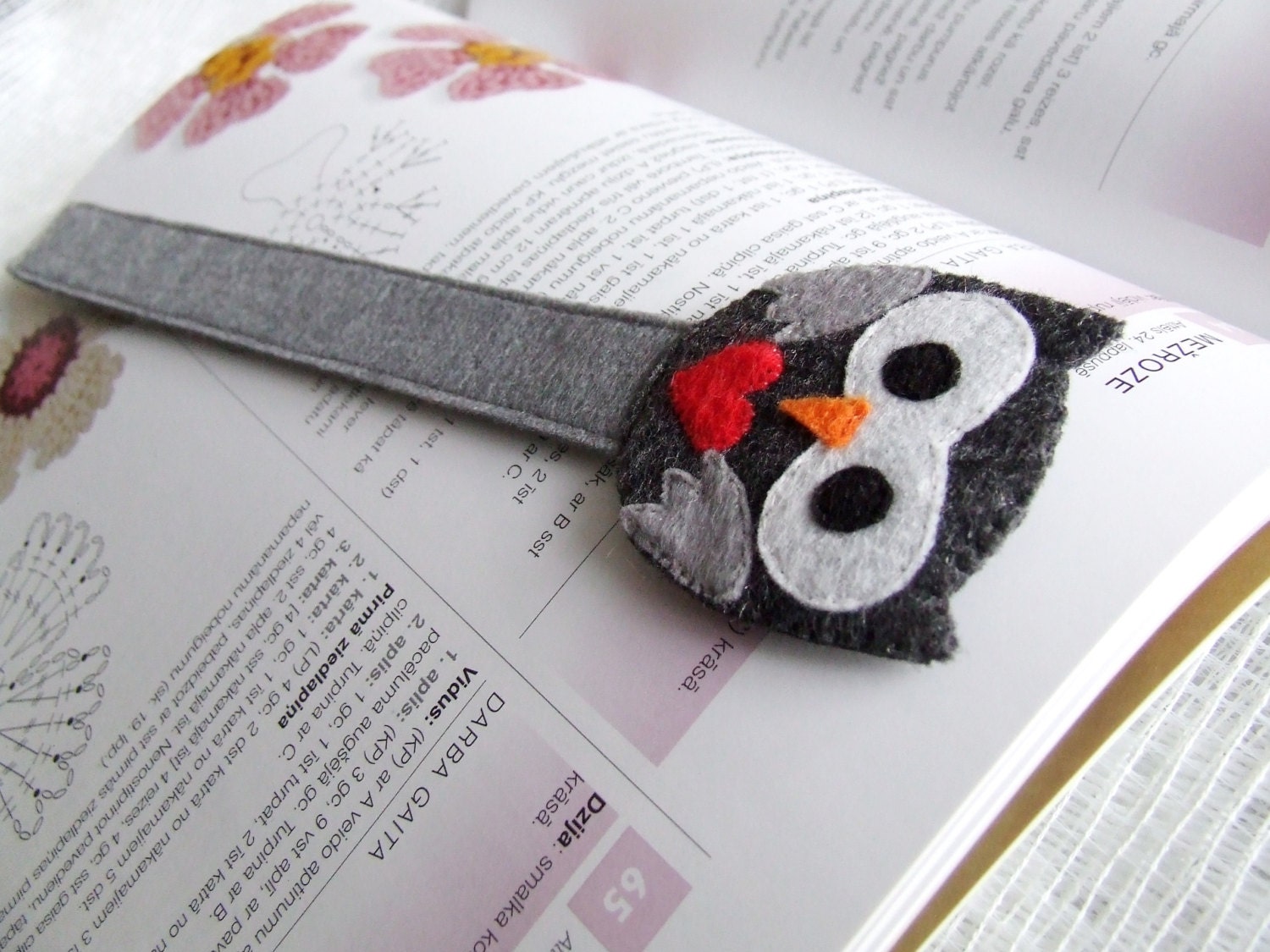 Bookmark Felt Bookmark Owl bookmark Eco-friendly Felt Owl