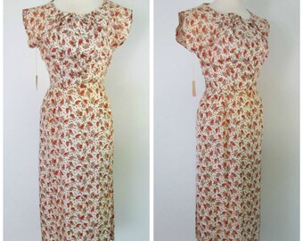 1940s 1950s Wiggle Dress Secretary Daydress New Old Stock Rare