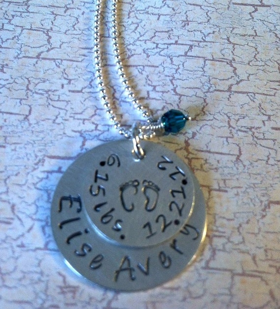Items similar to Personalized New Mom Necklace - Sterling Silver ...