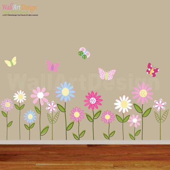 Vinyl Wall Decal Vinyl Wall Decal Stickers Daisy Flowers