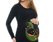 Items similar to Maternity blouse Leaf bee black on Etsy
