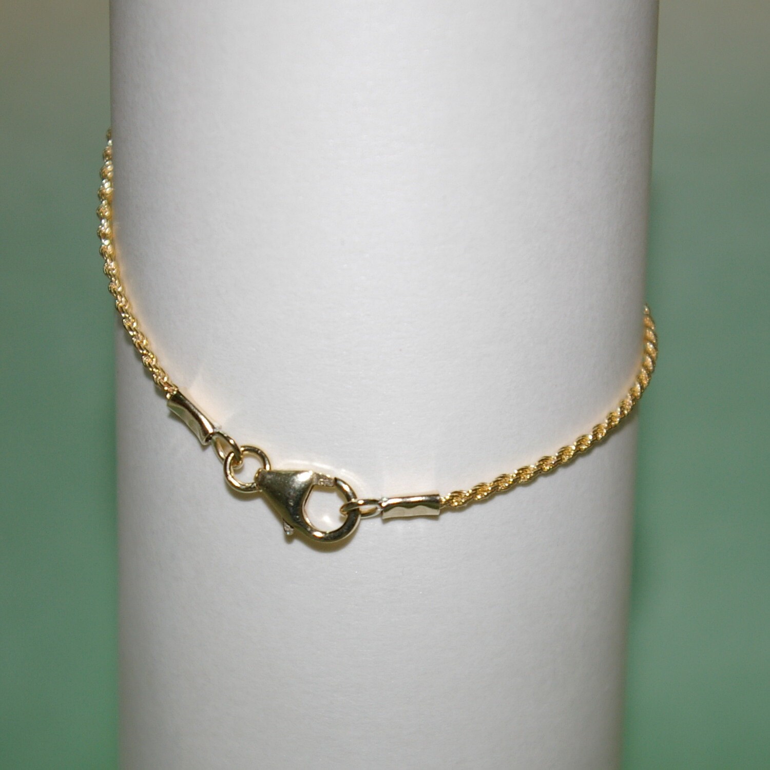 14kt Gold Filled 1.5mm ROPE Chain ANKLET Custom made to your