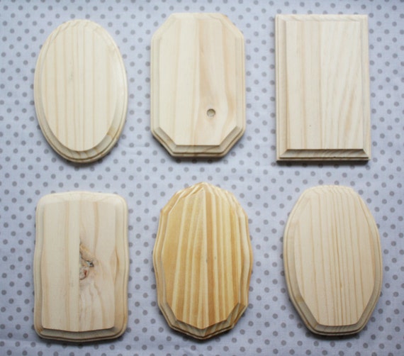 Set of 6 Wood Plaques Great for DIY Trophies DIY Wood Signs