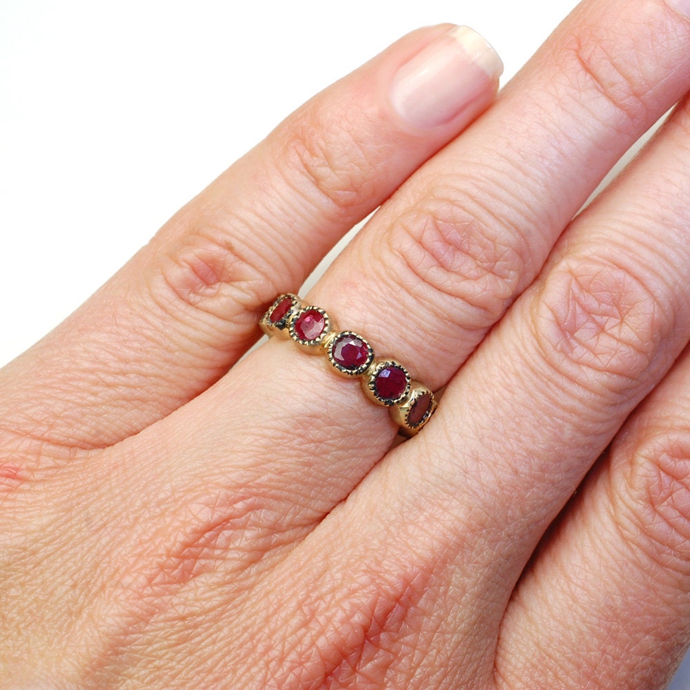 Wedding Band Eternity Band Ruby Ring Ruby Eternity Band
