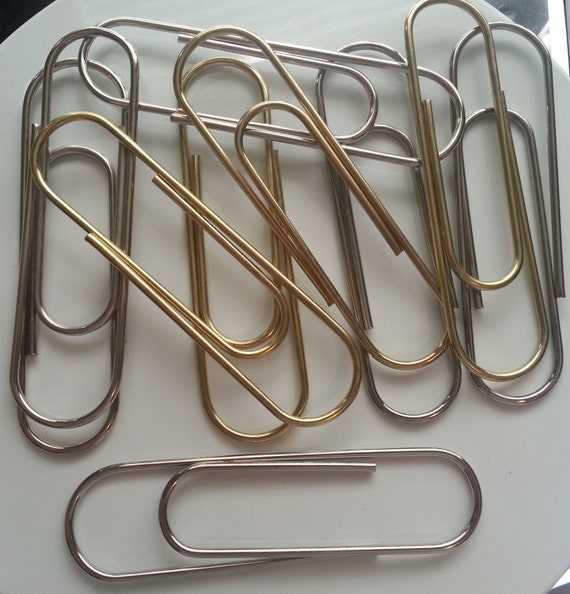4inch Gold Jumbo Paper Clip bookmark style