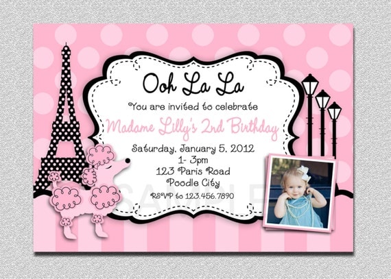 French Party Invitation Templates 9