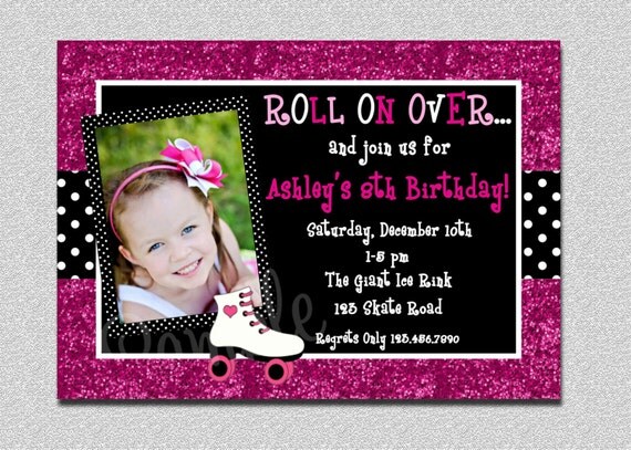 Roller Skating Birthday Invitation Roller Skating Birthday Party Invitation Printable Digital Il_570xn