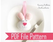 Easter Bunny Sewing pattern - PDF ePATTERN - Felt Bunny mini plush, Valentine day Bunny Instant Download A323 Il_170x135