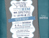 Something for the Little One. Couples Baby Shower Invite. By Tipsy Graphics. Any colors Il_170x135