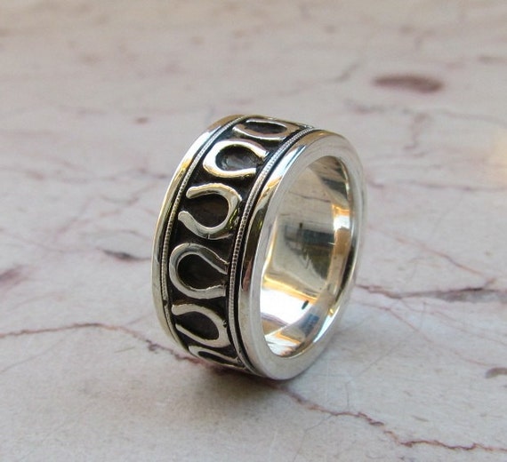 Wedding Band Equestrian Sterling Silver 925 Custom Made Rings ...