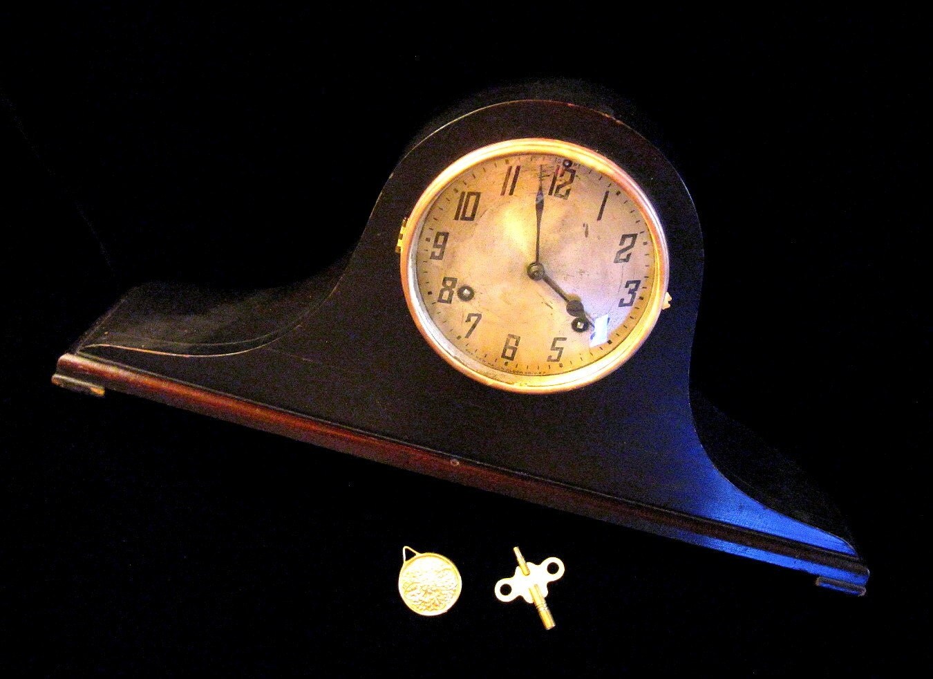 New Haven Tambour Clock with Cathedral Gong Strike