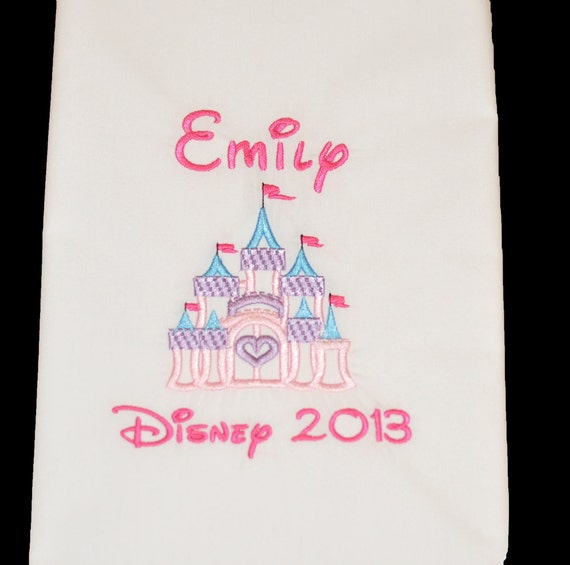 Items similar to Disney /Castle Pillowcase Personalized for your