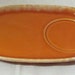 8 Old Hull Pottery Hostess RAINBOW Drip SNACK Tray PLATES Green Agate Tangerine Butterscotch Brown  No cups or mugs