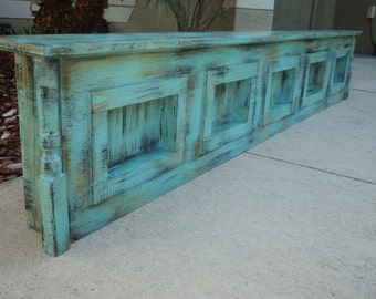 Wall Mount King Size Headboard, Farm House Furniture, Rustic Cottage Bedroom