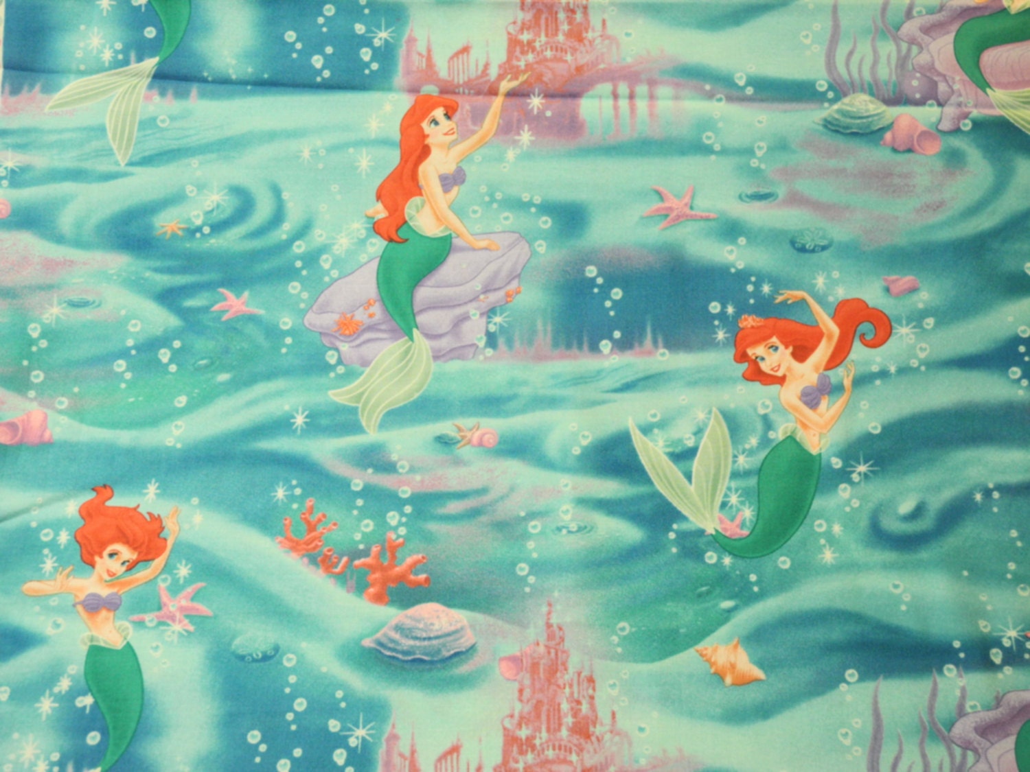 Ariel Little Mermaid Fabric by the Yard