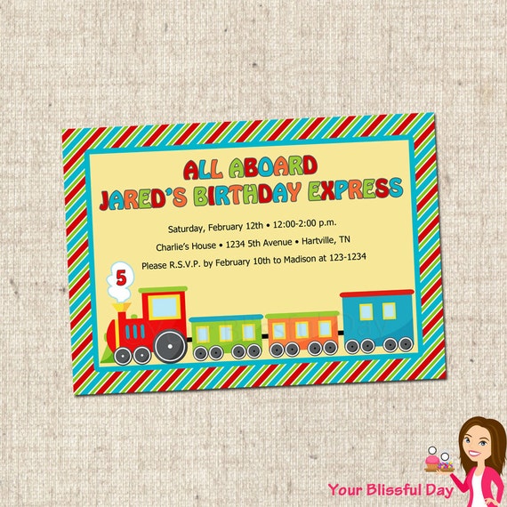 PRINTABLE Birthday Express Party Invitations Il_570xn