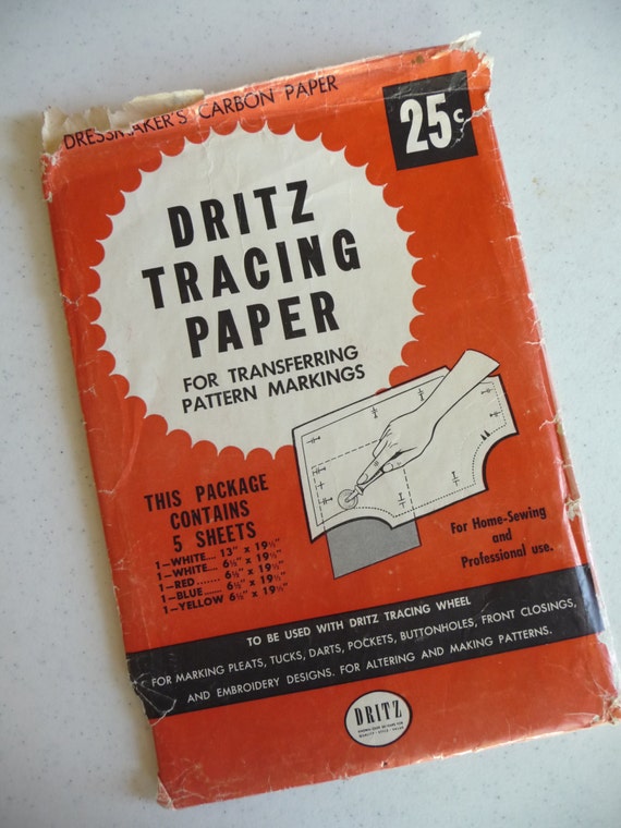 Dritz Tracing Paper vintage 1954 sewing supplies colored