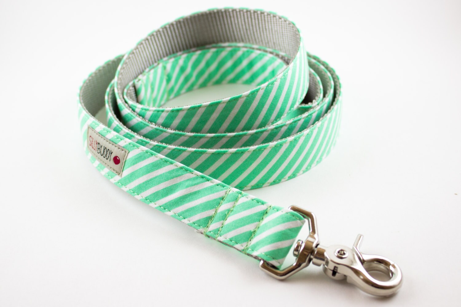 Mint Stripes Dog Leash