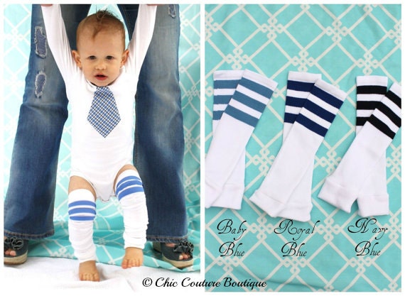 1 Pair of Baby Boy, NEW Football Striped Leg Warmers. Baby's 1st First Birthday, Trendy, Plaid, Christmas Holiday Gift, Coming Home Outfit by ChicCoutureBoutique