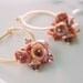 Keishi Pearl Earrings Keshi Freshwater Lotus Hoop Copper Rose Wire Wrapped Floral Blossom Gold Jewelry Complimentary Shipping