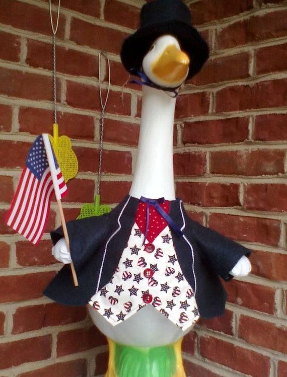 Uncle Sam Patriotic goose outfit for Labor Day by ripnrollrugs