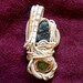 Moldavite and Tsavorite Garnet Wire Wrapped Necklace